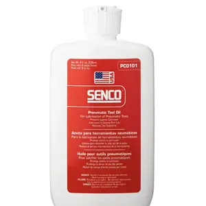 SENCO USA 236ml Anti-Corrosive Pneumatic Tool Lube - Grease Tools, Nailers & Guns Accessory to Extend Part Life