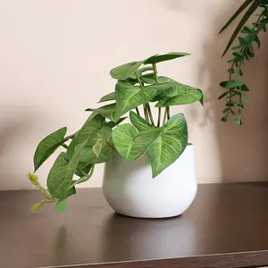 Artificial Hanging Plant, 1 Piece Fake Potting Plants, Modern Plant Pot, Garden Decoration for Home, Ramadan Decorations for Home, Indoor Planting
