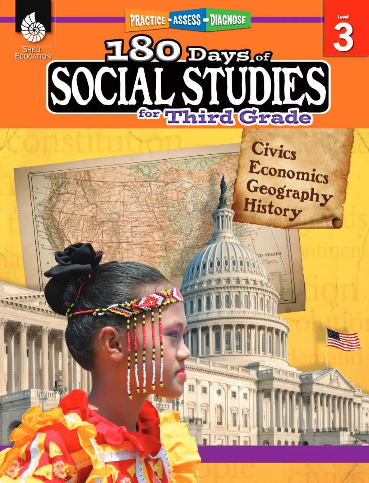 180 Days(tm) Social Studies for Third Grade: Practice, Assess, Diagnose -- Terri McNamara - Paperback