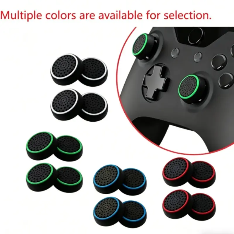 4pcs Gel Joystick Cover for PS4/PS5, Psp Joystick Cover, Gaming Accessory, Game console accessories, Controller Cover, Comfortable Hold, Durable Gel, Flexible Cover, Analog Stick Protector, Thumbstick Cover, Gaming Enthusiasts