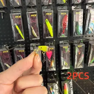 Big brand remastered version, popular, 2pcs, Luya bait, double section small Mino mini swimming bait, micro bait, fishing hook, white stripe, horse mouth fake bait