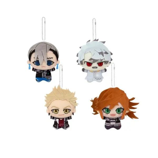 Blue Lock Chibi Plush Keychain Set - 10cm Rin, Nagi, Kunigami, Chigiri Characters - Unisex Anime Fan Cute Stuffed Toy Bag Charm Pendant