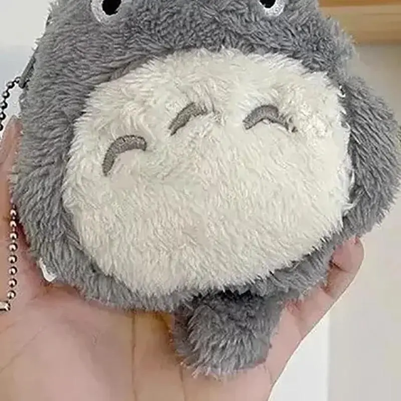 Anime Cute Cat Coin Purse Soft Plush Zipper Small Wallet for Kids Teens Girls Women Kawaii Data Cables Earphones Bag Key Pouch