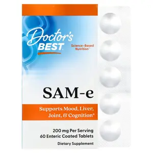 Doctor's Best SAM-e, 200 mg, 60 Enteric Coated Tablets