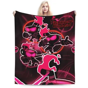 Cuphead Blanket, Anime Throw Blanket For Bed Sofa Couch, Super Soft Flannel Blanket For Bedroom Livingroom, 40"X30" tiktokshopspringglowup