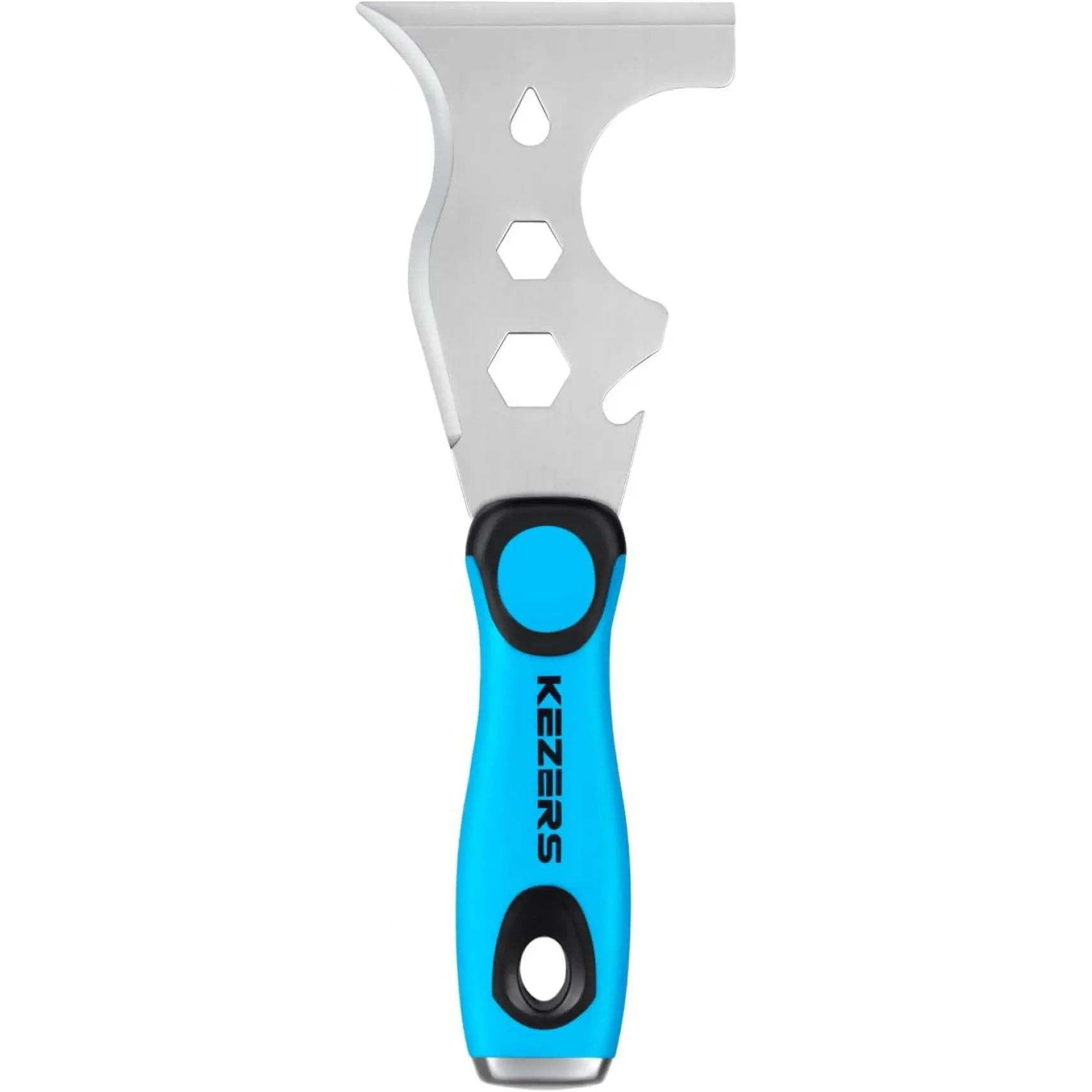 13-In-1 Painter's Tool, Stainless Steel Putty Knife Scraper, Paint Scraper Tool for Painting & Wood with Metal Hammer End, Multi-Use Drywall Paint Stripper Tool for Scraping Paint & Caulk