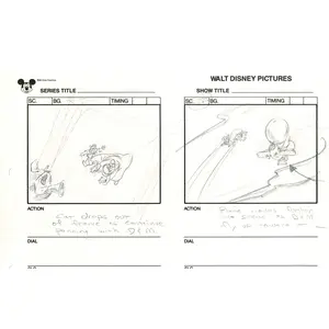 Chip n Dale Rescue Rangers Original Production Animation Storyboard Walt Disney FIRST EPISODE 1988 A33