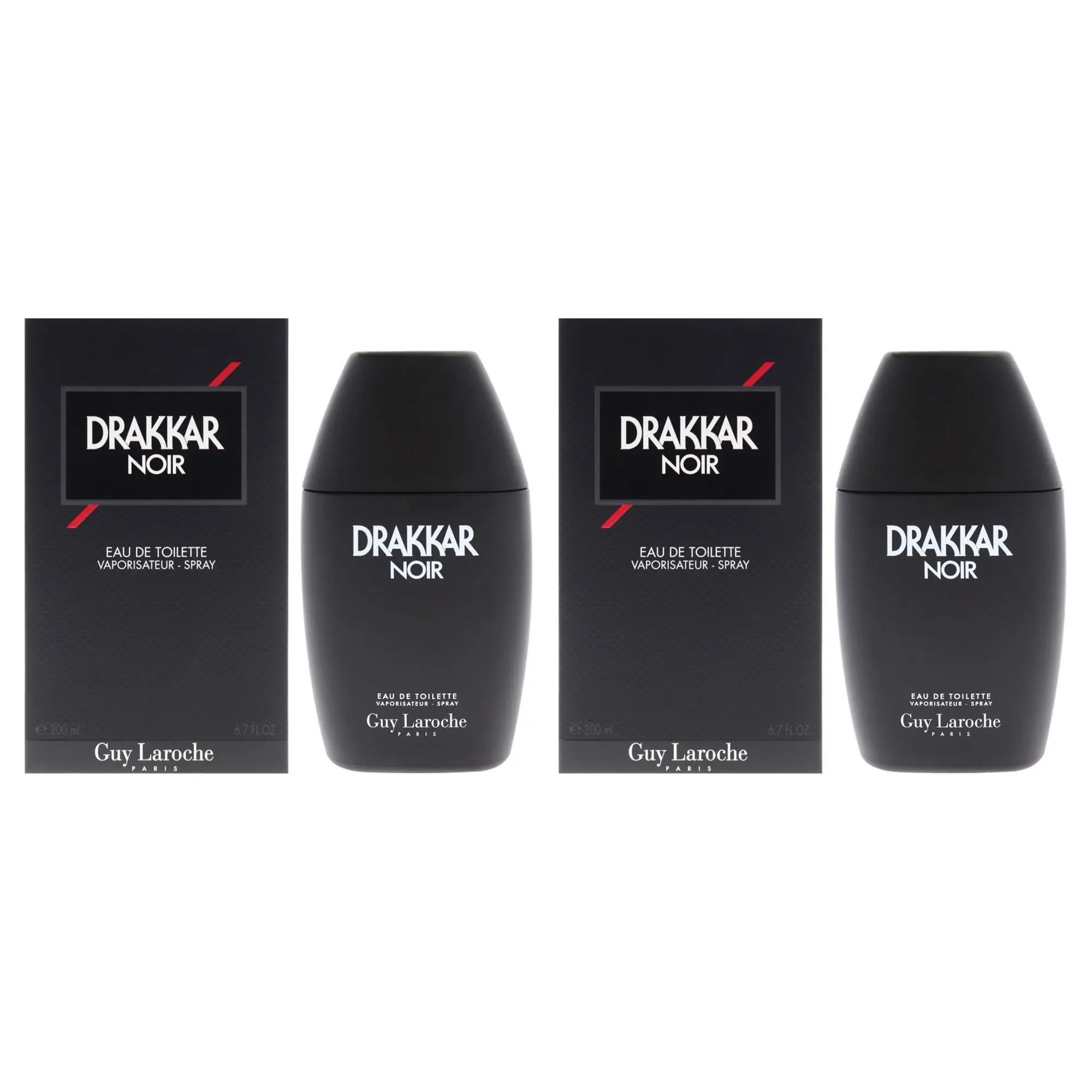 Drakkar Noir by Guy Laroche for Men - 6.7 oz EDT Spray - Pack of 2