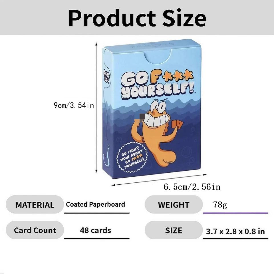 Fishing Man Card Game Funny Card Puzzle Happy