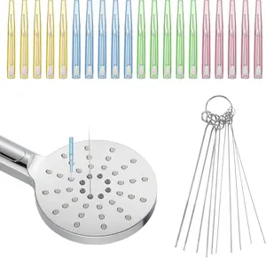 30 count Shower  Cleaning Brush, Showerhead Cleaner Tools for Small Hole Nozzle with Storage Boxes Shower  Anti-Clogging Cleaning Brush Picks for Household Bathroom
