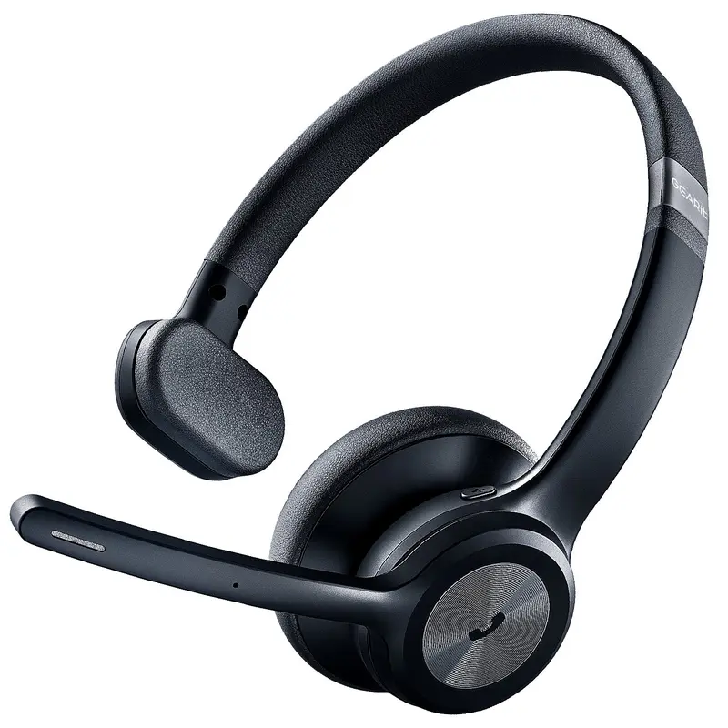 GearIt Wireless Bluetooth Headphones with Mic - Adjustable Noise Cancelling, High Quality Headphones, 33ft Range, Crystal-Clear Calls, Hands-Free Calling & Music, Stable Connection, Portable Electronic Head-Mounted Audio Device for Phones