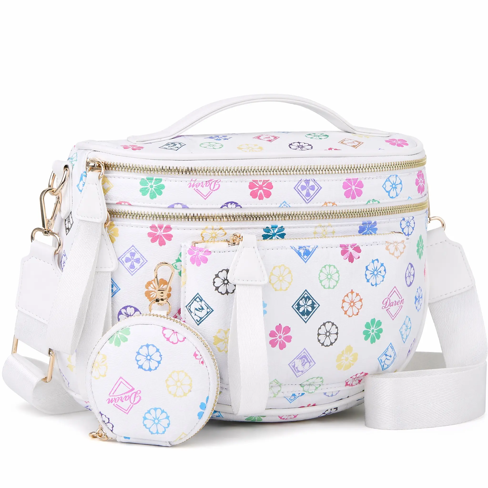 Spacious Checkered PU Leather Crossbody Bag Bum Bag Checkered Handbags Wallets for Women summerwins