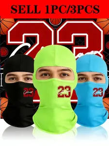 3pcs/1pc Unisex 23 Printing Balaclava Mask Ski Mask for Men Women Suitable for Outdoor Sports Daily Wear Gift Hat
