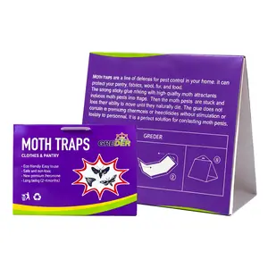 Pantry Moth Traps, Pheromone Sticky Moth Killer for Kitchen Cabinets & Pantry, Captures Indian Meal Moths & Flying Insects, 10 Pack