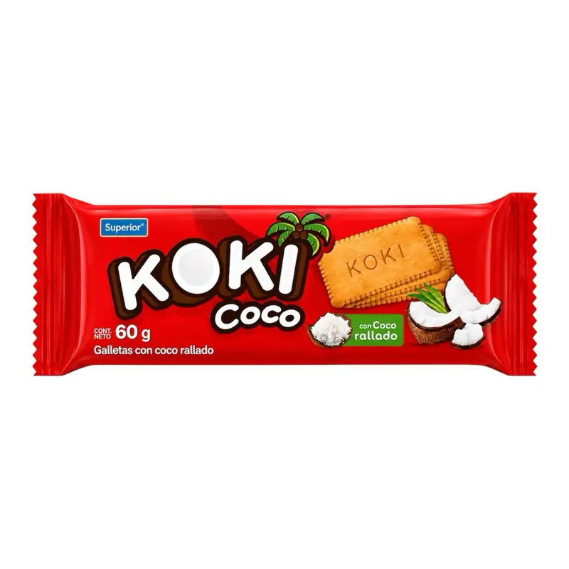 Koki Coco Cookies – Galletas con Coco Rallado | 30g o 60g | 4 or 8 Cookies | Coconut Cookies