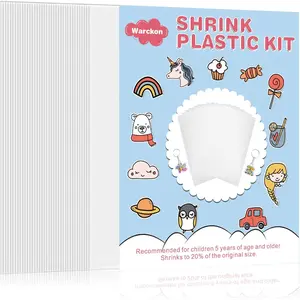 36 Pieces Shrink Plastic Sheets, Shrink Art Paper Shrink Film Sheets Frosted Ruff n' Ready for Kids Creative Craft, Create Your Own Earrings, Necklace, Keychains(A5 Size)