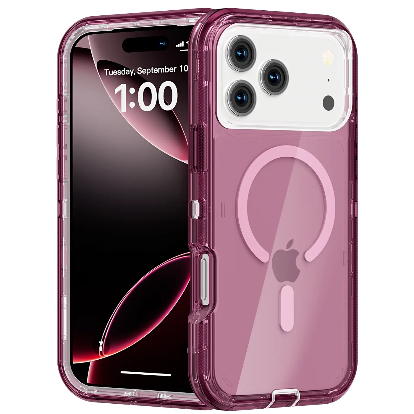 Magnetic Transparent Phone case For iPhone 18 Pro Max/18 Pro 17 16 15 14,Compatible with MagSafe, 3-Layer Durable Dual Layer Transparent Magnetic Phone Cases, Heavy Duty Shockproof and Anti-Drop Protective Cover