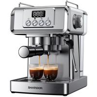 Push-button espresso machine