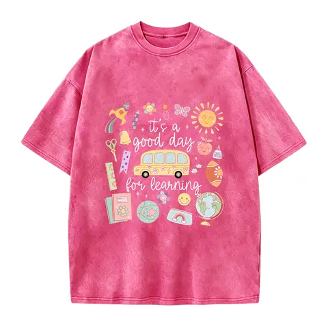 Women’s Milk Silk Floral Teacher Tee – Soft Short Sleeve Round Neck, Perfect for Spring/Summer Casual & Everyday Wear