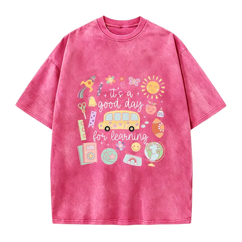 Women’s Milk Silk Floral Teacher Tee – Soft Short Sleeve Round Neck, Perfect for Spring/Summer Casual & Everyday Wear
