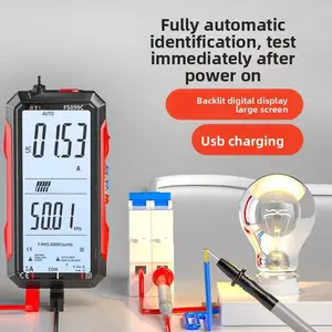 Rechargeable Digital Multimeter with Large LCD Screen, High Precision Intelligent Auto-Ranging Voltmeter for Household & Electrical Testing Smart Touch Screen Multimeter