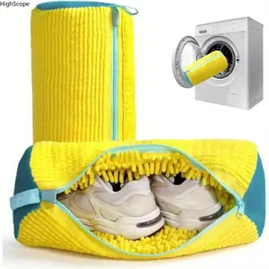 Durable Shoe Laundry Bags – 2-Pack Zippered Polyester Pouches, Portable & Convenient for Washing Machines, Home Laundry Use