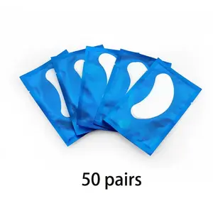 Blue Eyelash Isolation Pads, Soft Comfortable Lower Eye Patches, 50/100 Pairs, Hydrogel Material, Lash Extension Makeup Tool