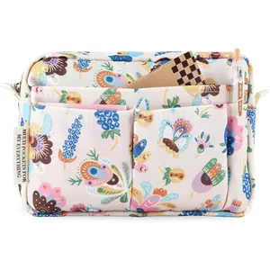 Waterproof Portfolio Organizer with Multiple Pockets Portable Zippered Travel Toiletry Bag Storage Pouch for Notebooks Stationery Makeup Journal Office Art Supplies