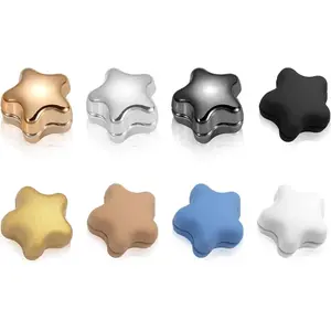 8 Pairs Hijab Magnetic Pins, Pentagram Hijab Pins Strong Multi-Use Colorful Hijab Magnets Buttons Clips for Clothing Brooch Scarf Shawl Clothes Women Gift