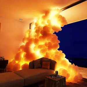 K-3D Big Cloud Light, Music Sync RGBIC Multicolor Changing Strip Light DIY Cloud Light For Gaming Room Home Bedroom Party -18