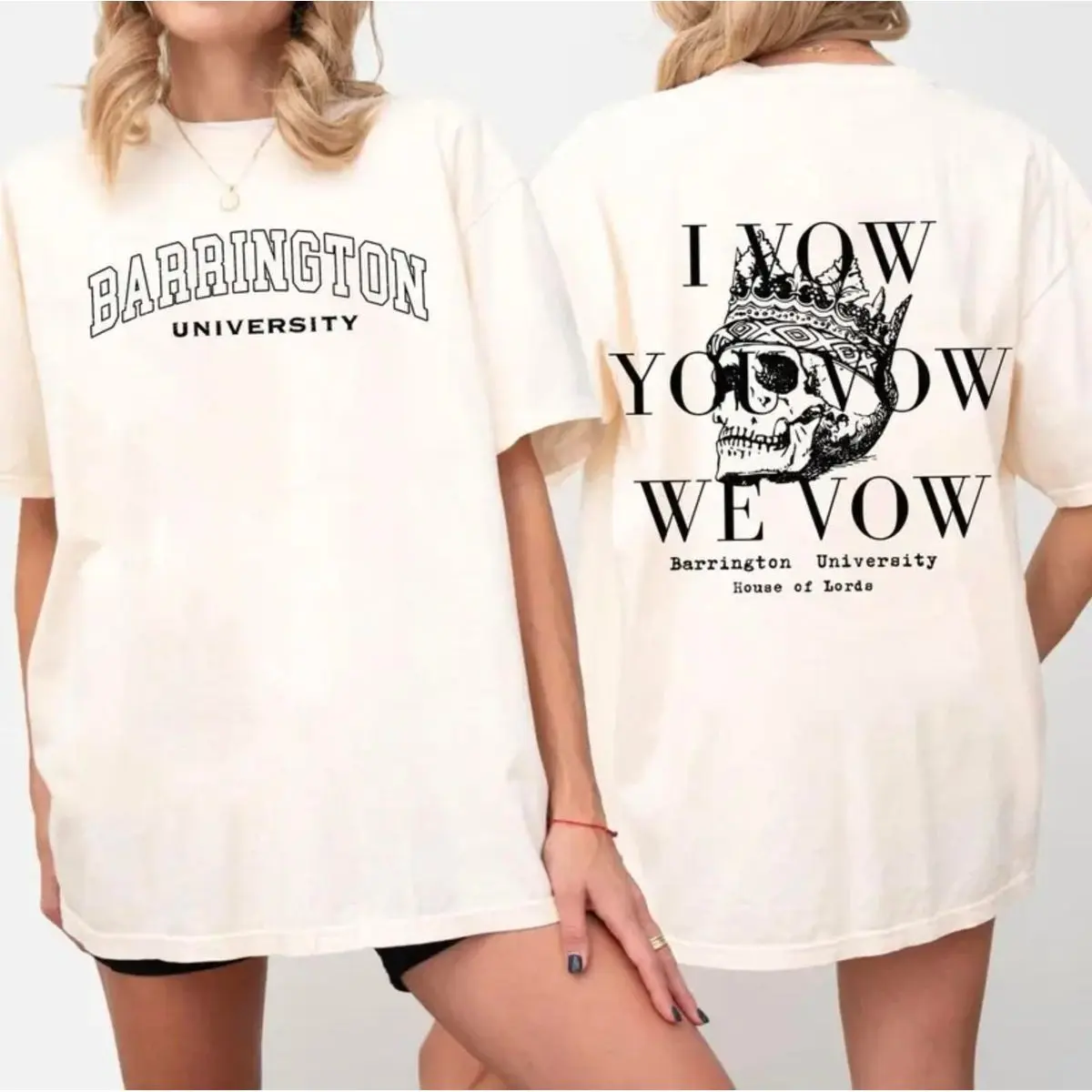 Barrington Uni Tshirt Sweatshirt Hoodie, I Vow You Vow We Vow Tee, Dark Academia College Shirt, Lords Series Tee Shirt, Dark Romance Lover Gift , Unisex Sweater Pullover Tee