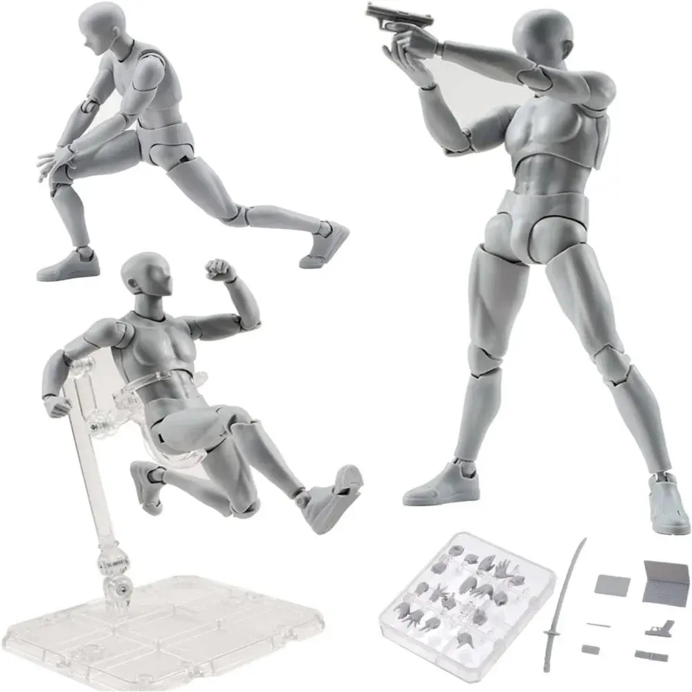 Sketch Draw Figurines Male Female Movable Body Kun Body Chan Joint Pain Anime Figure Shf Action Figure Toy Model Draw Mannequin