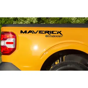 Ford Maverick Ecoboost Vinyl Decal Sticker 2Pcs, Bedside Truck Decal calcomanía , Maverick distressed decal