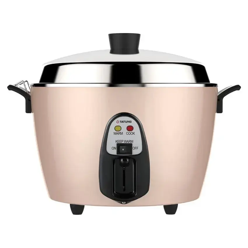 TATUNG 11-Cup Multi-Functional Electric Rice Cooker - Stainless Steel, Creamy Pink - TAC-11TM