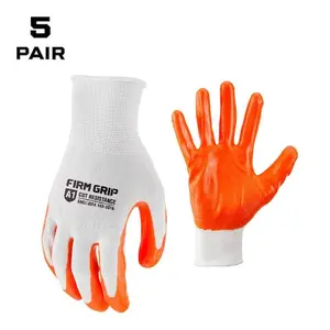 Large Nitrile Coated Work Gloves (5 Pack) For work in winter