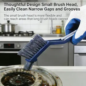 Gap Brush Set with Hook and Cleaning Clip, Hard Bristle Wall Corner Floor Brush, Bathroom Tile Gap Cleaner, Narrow Space Cleaning Tool