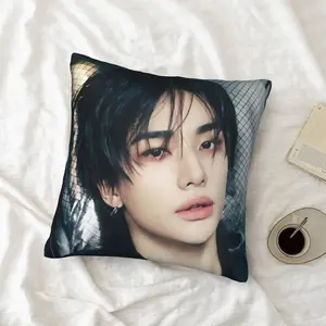 Stray Hwang Hyun Jin Double-Sided Printed Pillow Cover - Decorative Pillowcase for Sofa, Bed & Living Room |   Durable Design (Insert Not Included) |   Stylish Home Decor Gift, Decorative Pillowcase