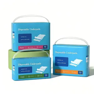 Disposable Underpads 50 Count Super Absorbent Leakproof Bed Pads for Baby, Pets & Daily Protection Multiple Sizes