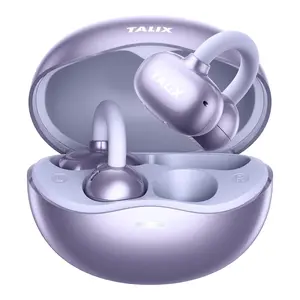 TALIX Ultra Open Ear Earbuds X6, Clip-On Headphone with Directional Sound, Ultra-Light Comfort Fit, Bluetooth 5.4 Wireless Earbuds, 26H Playtime, Spatial Sound, for Running, Workout & Daily Use(Black)