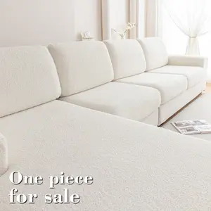 1pc Sana Elastic Sofa Seat Cover, Modern Anti-Slip Design, Reusable Living Room Couch Protector, Soft Sofa Protector for L-Shaped and 1-4 Seater Sofas