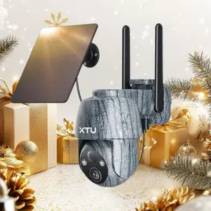 4G LTE Cellular Solar-Powered Trail Camera, 2K Live Streaming Playback, IR & Color Night Vision Motion Activate, IP66 Waterproof, 360° Full View ,[SD Card Not Included]