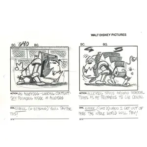 Chip n Dale Rescue Rangers Original Production Animation Storyboard Walt Disney FIRST EPISODE 1988 A201