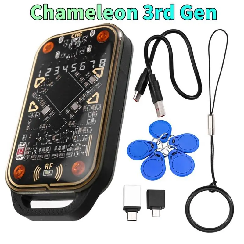 Chameleon Ultra V3.0 RFID Smart Card Emulator Reader+5XUID Keychain 125Khz 13.56Mhz ID IC Smart Card NFC Tag Copyer