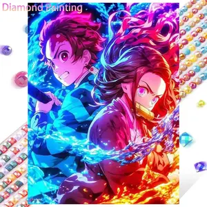 1 set of DIY diamond painting kit, 5D diamond art set, DIY decoration with colorful background, flowing water, dynamic action. Mosaic, diamond art, DIY art home decor, suitable for Christmas.