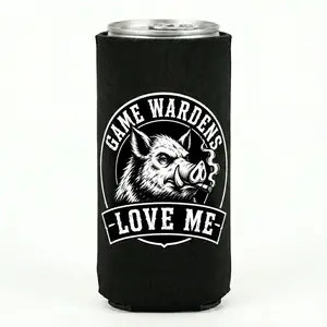 Slim can cooler Game wardens love me Cup