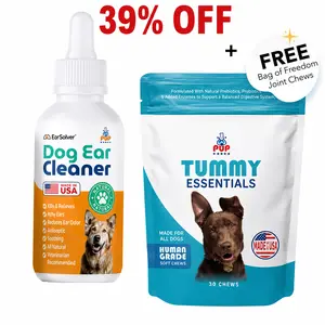 K9 EarClear Natural Ear Drops for Dogs - Soothes Irritation & Itching - Made in USA - Pet Grooming Supplement - 1oz Dropper Bottle