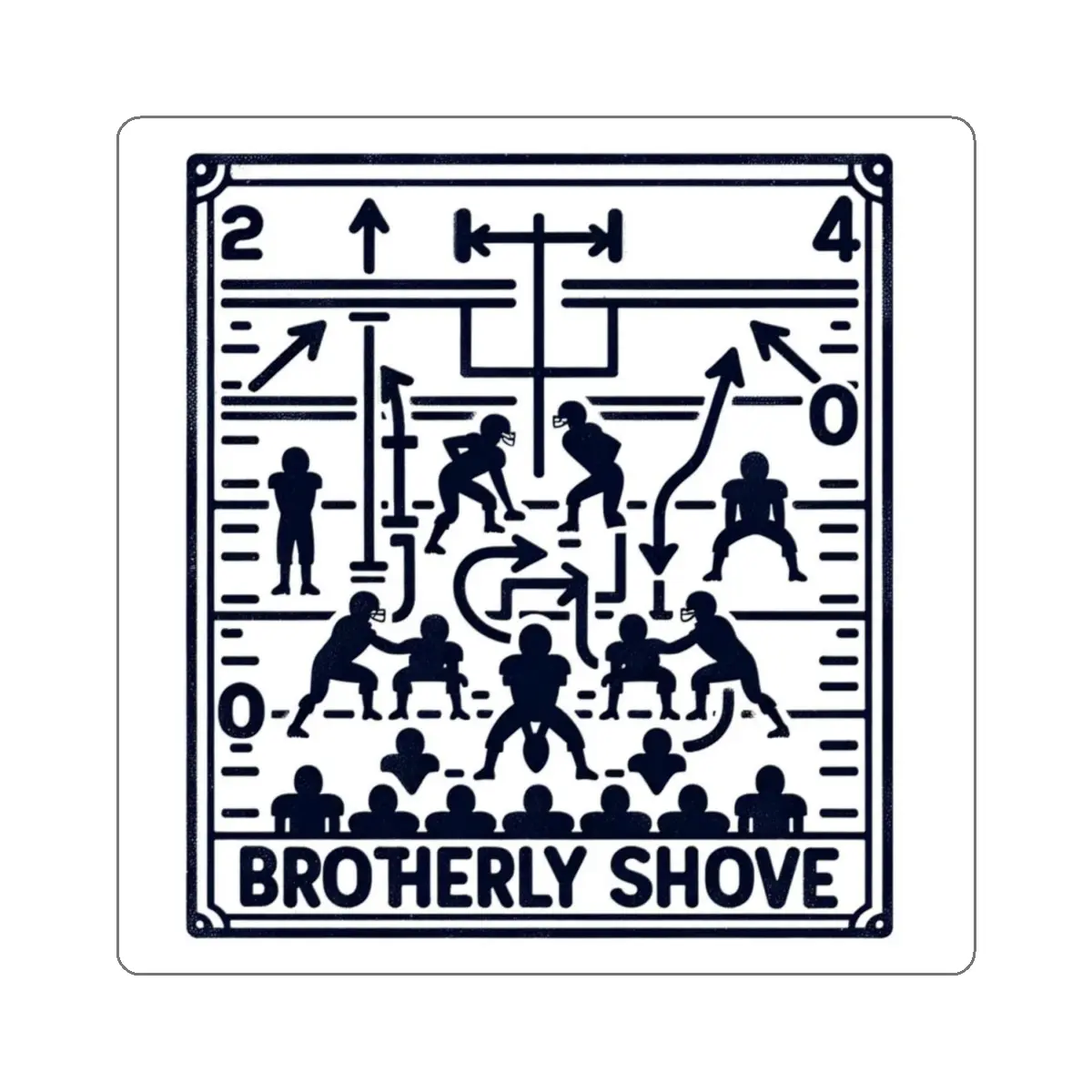 Brotherly Shove Philly Eagles Sticker - Original Design