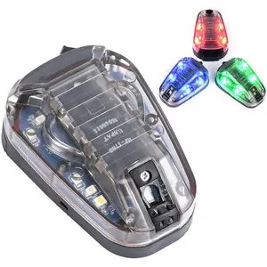 Helmet Signal Light Optional 4 Modes with Visible LED + IR Constant-on/Strobe, Waterproof Ladybird Survival Identification Lamp for Outdoor Sports