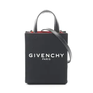 Pre-owned GIVENCHY Canvas Shoulder Bags G Tote Mini Vertical Leather Handbag
