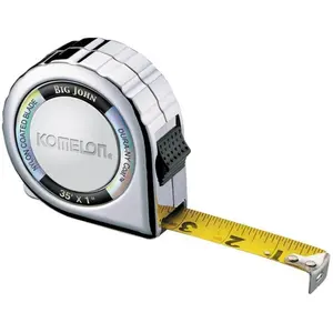 212 MAIN Komelon Usa 416-535C Big John Heavy Duty Measuring Tape Tool, 35 ft x 1 in Nylon Finish Nylon Coated Steel Blade (Inch System), Retractable Tape Measure with Handle and Lock Button
